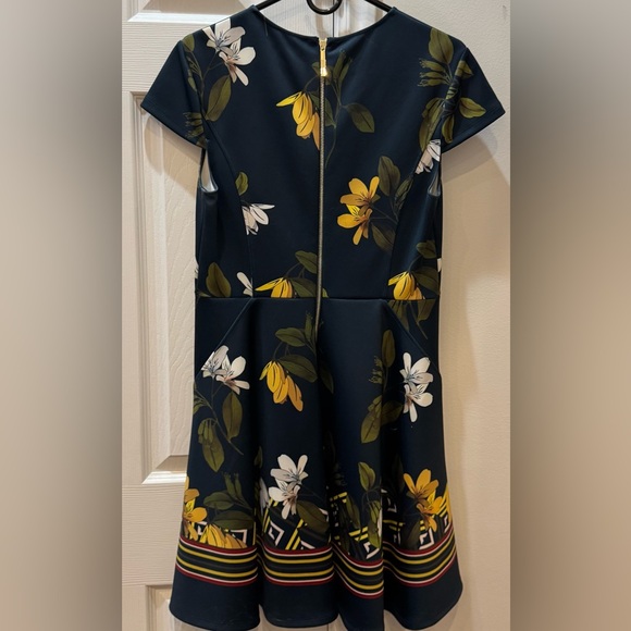 Ted Baker Navy Floral Mini Dress - Picture 5 of 5